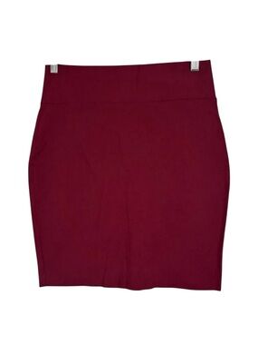COLORI Canada Berry Red Mini Pencil‎ Skirt Womens Size Large Montreal Elastic